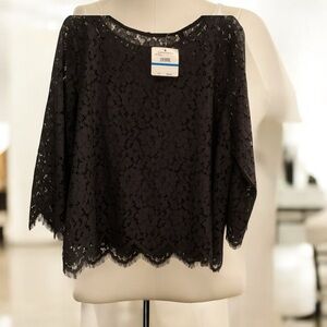 Rafaella Black Lace Women's Blouse
